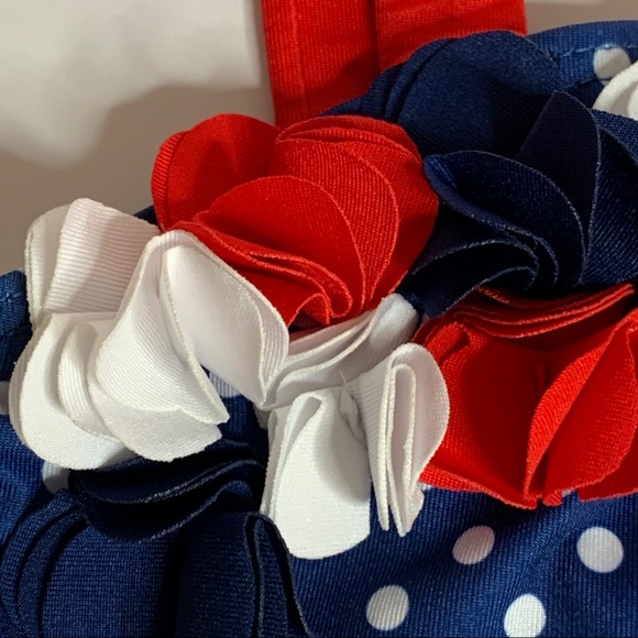 Girl’s Penelope Mack Patriotic Floral Swimsuit - Picture 10 of 12
